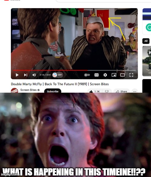 So, i watched a clip, and caught that... has anyone else caught it? | WHAT IS HAPPENING IN THIS TIMEINE!!?? | image tagged in marty mcfly,communism,back to the future | made w/ Imgflip meme maker