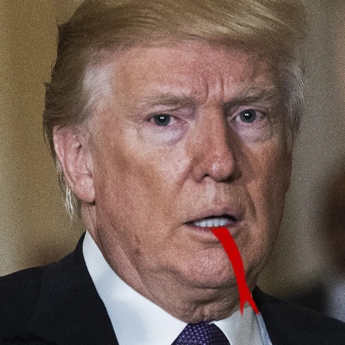 Speaking withForked tongue | image tagged in donald trump,forked tongue | made w/ Imgflip meme maker