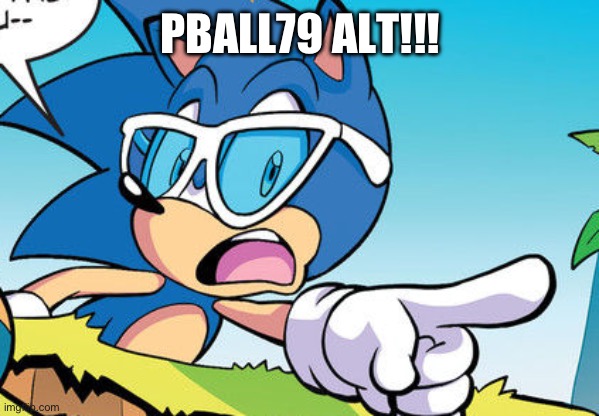 sonic point | PBALL79 ALT!!! | image tagged in sonic point | made w/ Imgflip meme maker