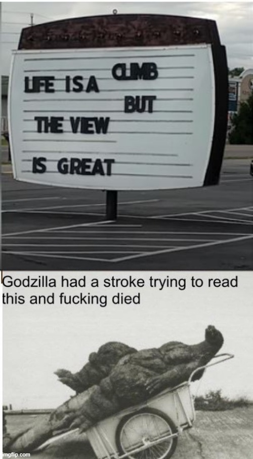 Godzilla Must Have a Lot of Strokes | image tagged in godzilla | made w/ Imgflip meme maker