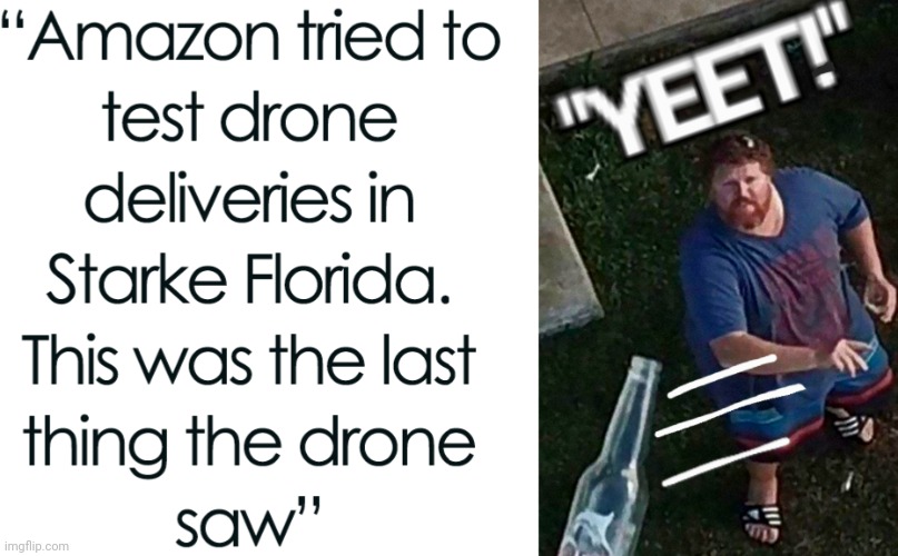 Amazon Drone Down | image tagged in amazon | made w/ Imgflip meme maker