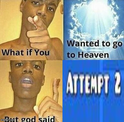 What if you wanted to go to Heaven | image tagged in what if you wanted to go to heaven | made w/ Imgflip meme maker