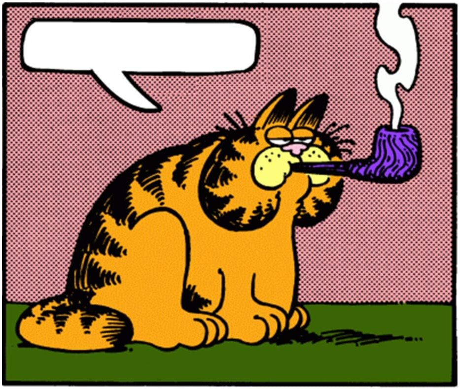 Garfield Pipe Blank Meme Template