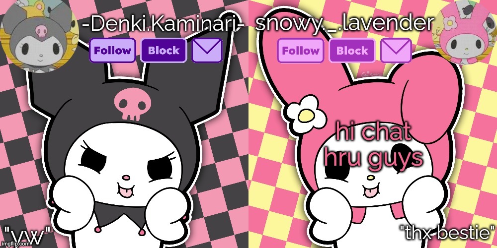 yall are amazing <3 :) | hi chat hru guys | image tagged in lavender denki temp | made w/ Imgflip meme maker