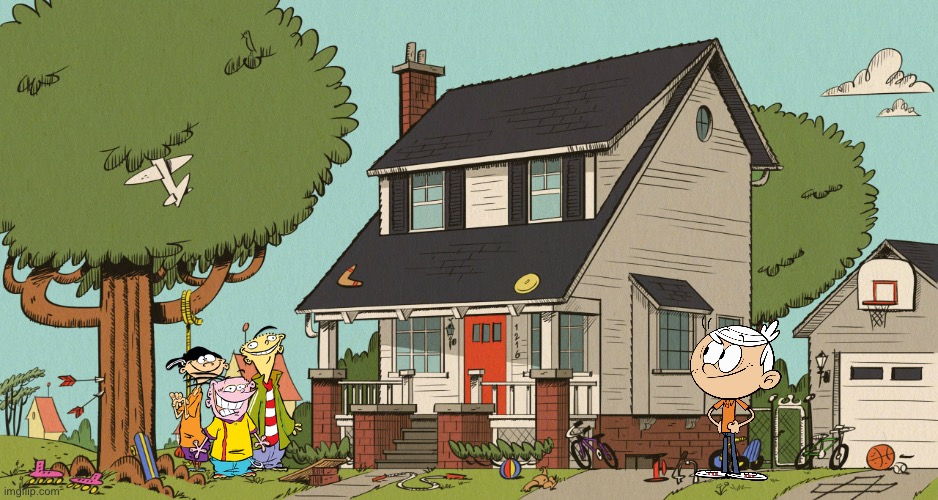 The Eds at 1216 Franklin Avenue | image tagged in the loud house,nickelodeon,lincoln loud,cartoon network,ed edd n eddy,michigan | made w/ Imgflip meme maker
