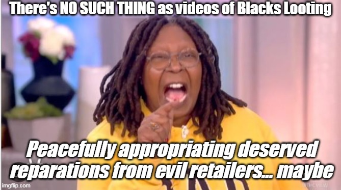There's NO SUCH THING as videos of Blacks Looting Peacefully appropriating deserved reparations from evil retailers... maybe | made w/ Imgflip meme maker