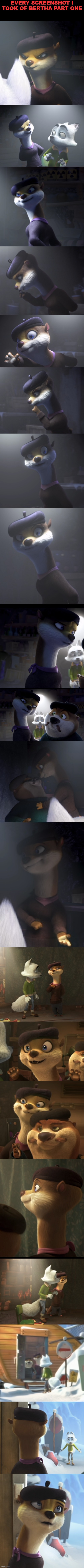 part one of the photos of bertha. | EVERY SCREENSHOT I TOOK OF BERTHA PART ONE | image tagged in otter,cute,wholesome,brothers to the end,cartoon,movie | made w/ Imgflip meme maker