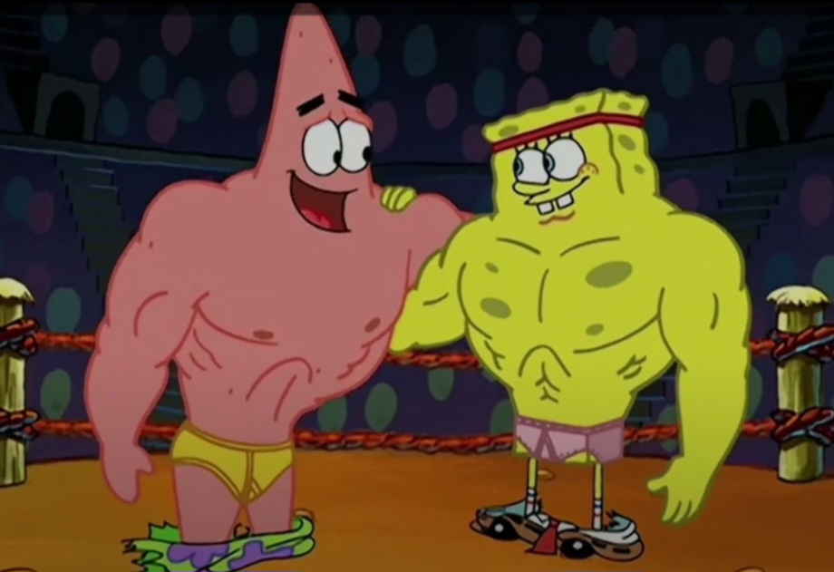 Spongebob And Patrick Buff Blank Meme Template
