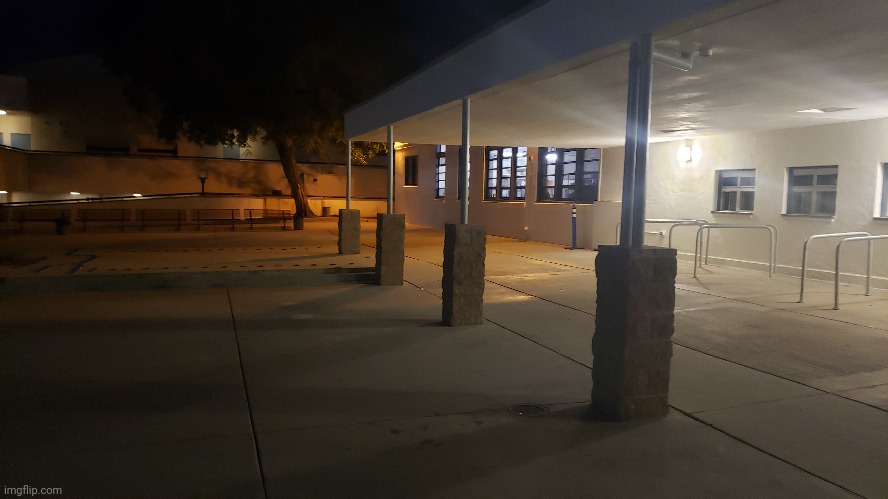 High school after hours | image tagged in school | made w/ Imgflip meme maker