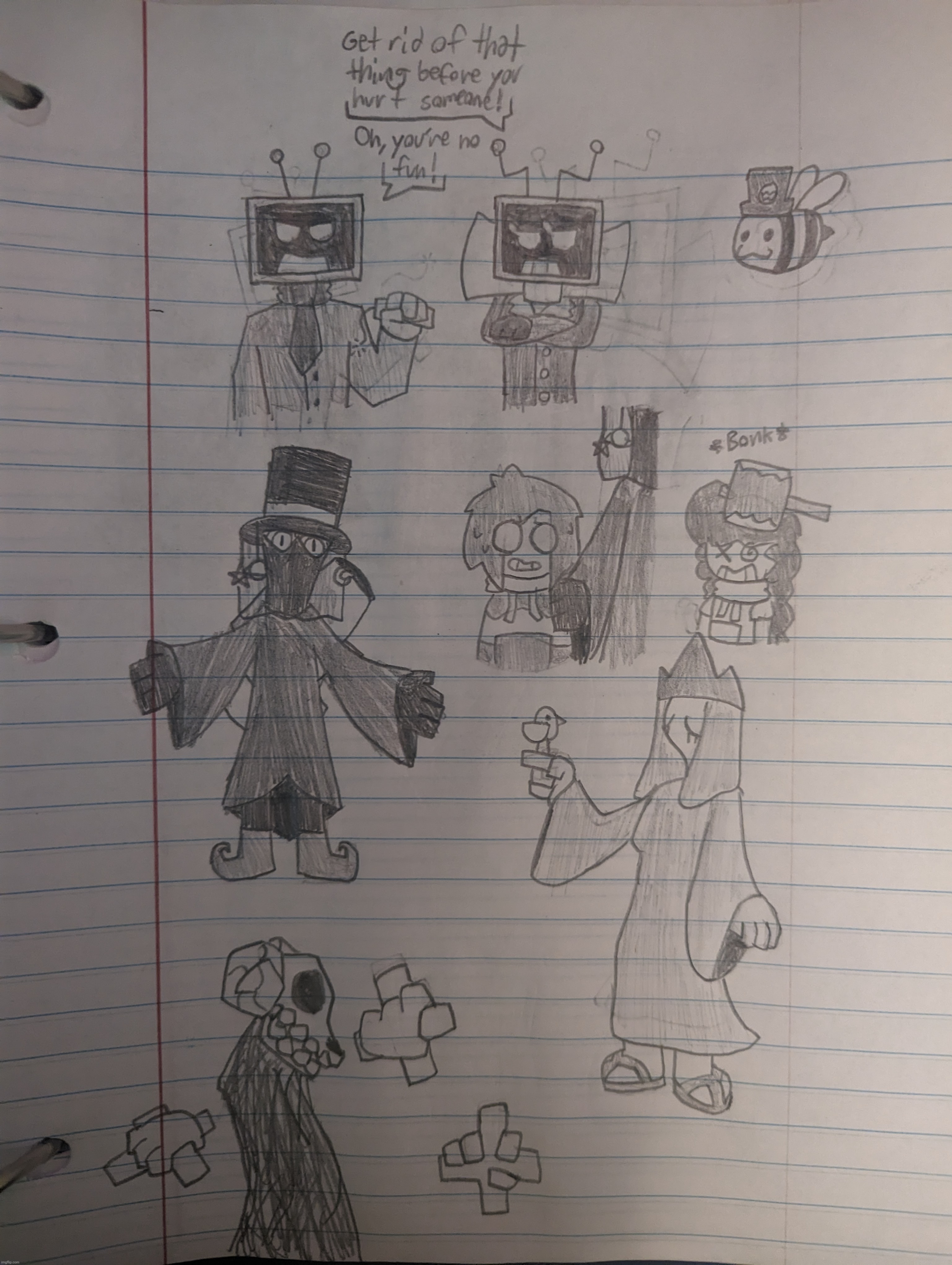 A bunch of Rotisserie's characters I doodles | image tagged in rotisserie | made w/ Imgflip meme maker