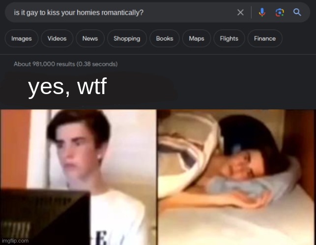 not again | yes, wtf | image tagged in guy looks at computer and goes to bed out of regret,gay | made w/ Imgflip meme maker