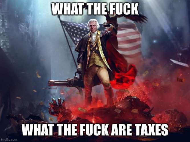 george washington | WHAT THE FUCK WHAT THE FUCK ARE TAXES | image tagged in george washington | made w/ Imgflip meme maker