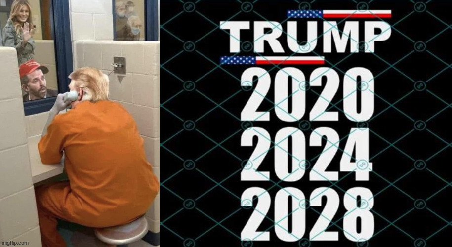 Never Again | image tagged in trump in prison,trump in jail,convicted felon,convicted fraudster,maga,trump crime family | made w/ Imgflip meme maker