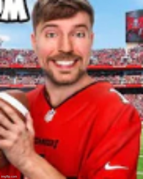 mr beast somehoe got 10milon dolers and now plaiys futbool | made w/ Imgflip meme maker