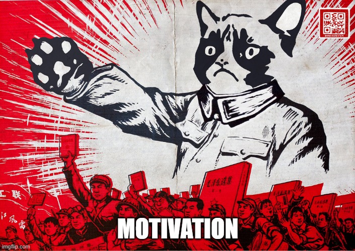 Chairman Meow Motivational | MOTIVATION | image tagged in chairman meow motivational | made w/ Imgflip meme maker