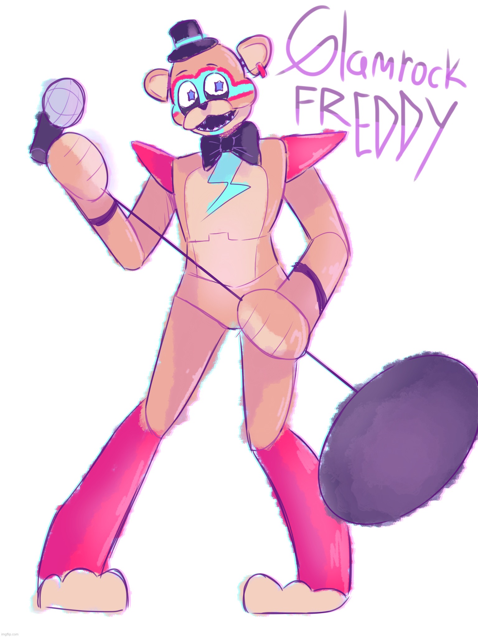 Is that freddy fazbear????? | image tagged in freddy,glamrock,fnaf,five nights at freddy's | made w/ Imgflip meme maker