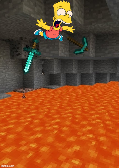 Bart in lava | image tagged in bart in lava | made w/ Imgflip meme maker