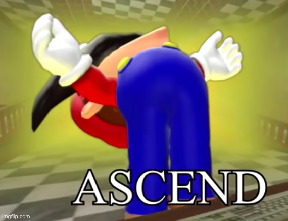 SMG4 Mario Ascends | image tagged in smg4 mario ascends | made w/ Imgflip meme maker