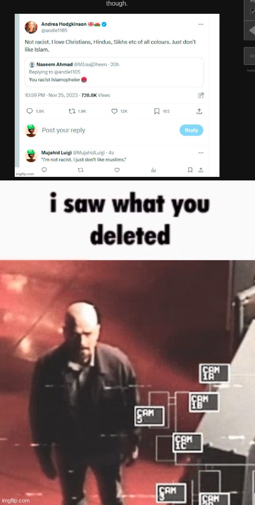 image tagged in i saw what you deleted | made w/ Imgflip meme maker