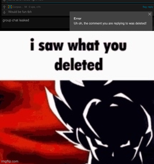 image tagged in i saw what you deleted | made w/ Imgflip meme maker