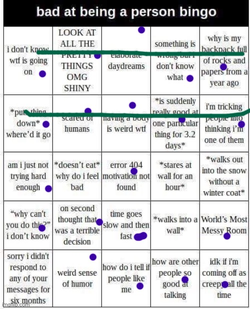 bad at being a person bingo | image tagged in bad at being a person bingo | made w/ Imgflip meme maker