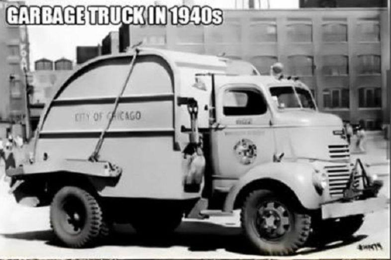 High Quality 1940's Garbage Truck Blank Meme Template