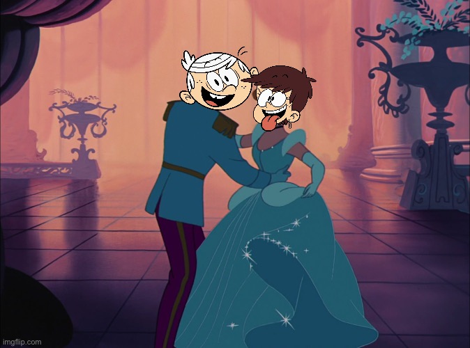 Lincoln Dancing with Luna | image tagged in the loud house,nickelodeon,disney princess,disney,lincoln loud,cinderella | made w/ Imgflip meme maker