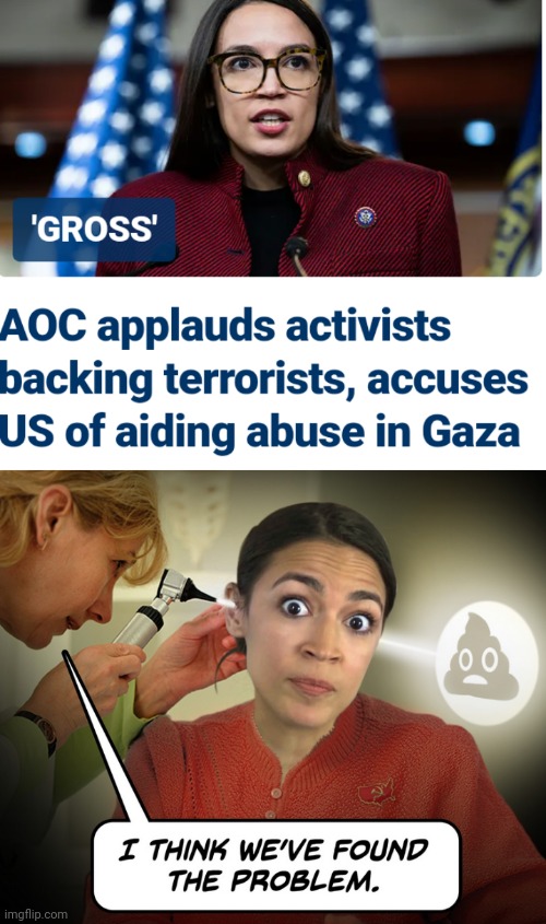 Brain Dead Liberal | image tagged in aoc,gaza,hamas,israel,leftists,liberals | made w/ Imgflip meme maker