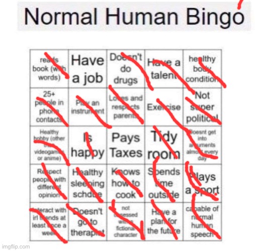 Let’s go | image tagged in normal human bingo | made w/ Imgflip meme maker