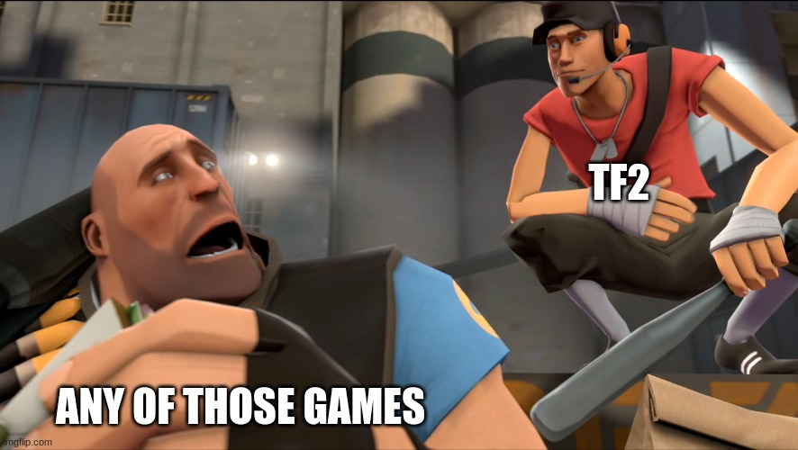 Yo what's up ? | TF2 ANY OF THOSE GAMES | image tagged in yo what's up | made w/ Imgflip meme maker