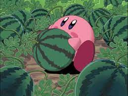 kirby watermelon Blank Meme Template