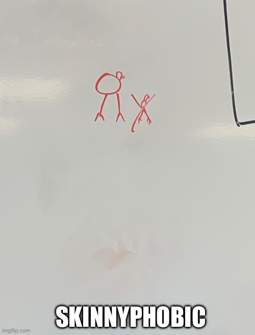 This is on a whiteboard at my school | SKINNYPHOBIC | made w/ Imgflip meme maker