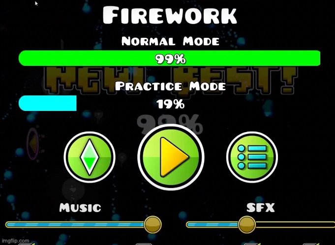 If you go to the demon list, go to Firework and scroll down, you’ll see this. | image tagged in geometry dash | made w/ Imgflip meme maker