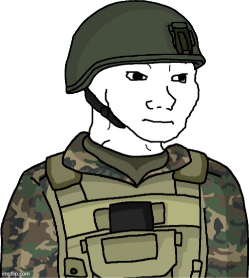 Wojak Normal Eroican Soldier | image tagged in wojak normal eroican soldier | made w/ Imgflip meme maker