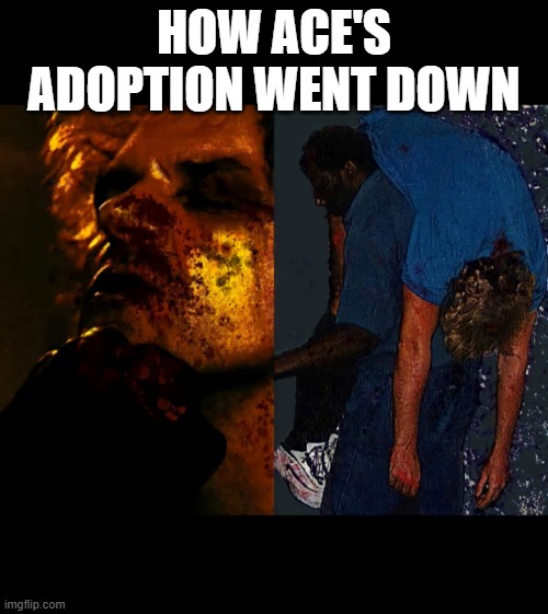Surprise adoption | HOW ACE'S ADOPTION WENT DOWN | image tagged in surprise adoption | made w/ Imgflip meme maker