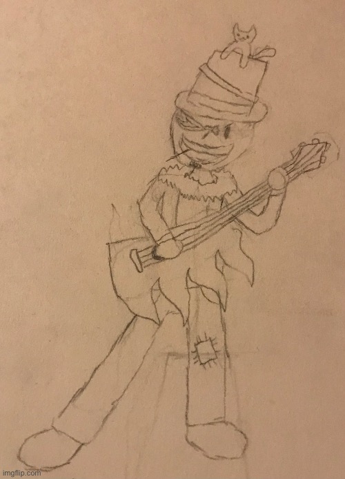 Paper drawing of my new oc, Tom Lightstar | made w/ Imgflip meme maker