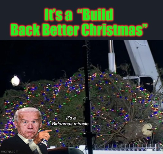 Bidenomicsmas | It’s a  “Build Back Better Christmas”; It’s a Bidenmas miracle | image tagged in politics lol,memes,joe biden | made w/ Imgflip meme maker