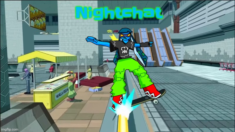 Bomb rush cyberfunk!!?? | Nightchat | image tagged in bomb rush cyberfunk | made w/ Imgflip meme maker
