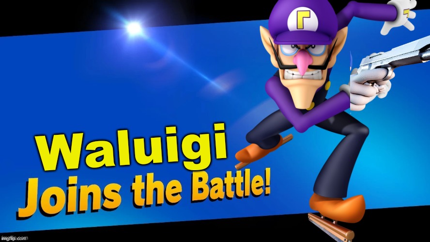 Blank Joins the battle | Waluigi | image tagged in blank joins the battle | made w/ Imgflip meme maker