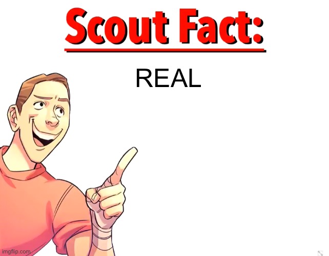 Scout Fact | REAL | image tagged in scout fact | made w/ Imgflip meme maker