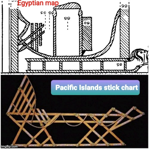 Stick Charts | image tagged in pacific,egypt | made w/ Imgflip meme maker