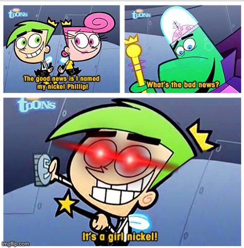 Phillip the nickel | image tagged in fairly odd parents | made w/ Imgflip meme maker