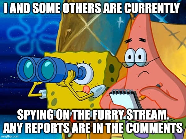 Spy | I AND SOME OTHERS ARE CURRENTLY; SPYING ON THE FURRY STREAM. ANY REPORTS ARE IN THE COMMENTS | image tagged in spy,anti furry | made w/ Imgflip meme maker