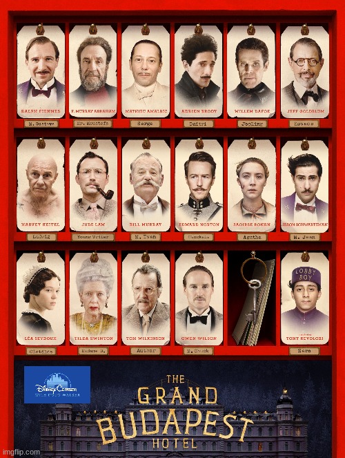 disneycember: the grand budapest hotel | image tagged in disneycember,searchlight pictures,wes anderson,2010s movies,nostalgia critic | made w/ Imgflip meme maker