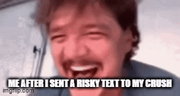 Send Risky Text Meme Me after I sent a risky text to my crush - Imgflip