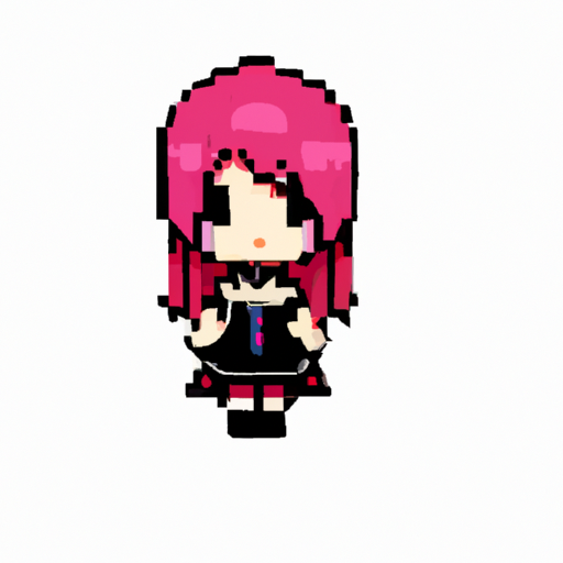 High Quality Kawaii anime girl with pink hair wearing a gothic uniform Blank Meme Template