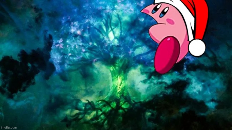 Kirby really does fit on everything | image tagged in loki,christmas,kirby,funny,memes | made w/ Imgflip meme maker