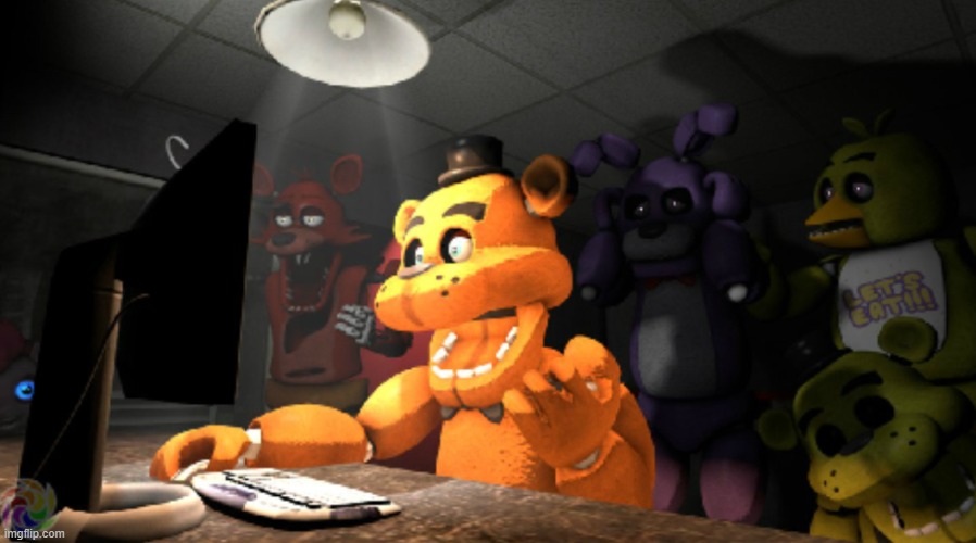 High Quality FNAF computer reaction Blank Meme Template