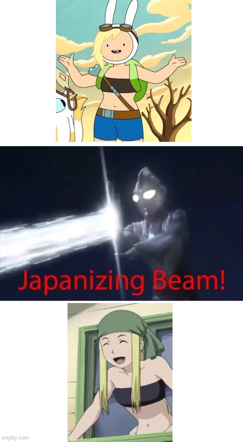 Japanizing Beam! | image tagged in japanizing beam,adventure time,fullmetal alchemist,anime,cartoon,anime meme | made w/ Imgflip meme maker