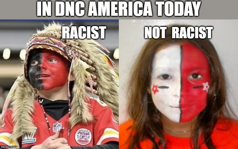 Racism Today | IN DNC AMERICA TODAY; RACIST; NOT  RACIST | image tagged in face paint,seinfeld | made w/ Imgflip meme maker
